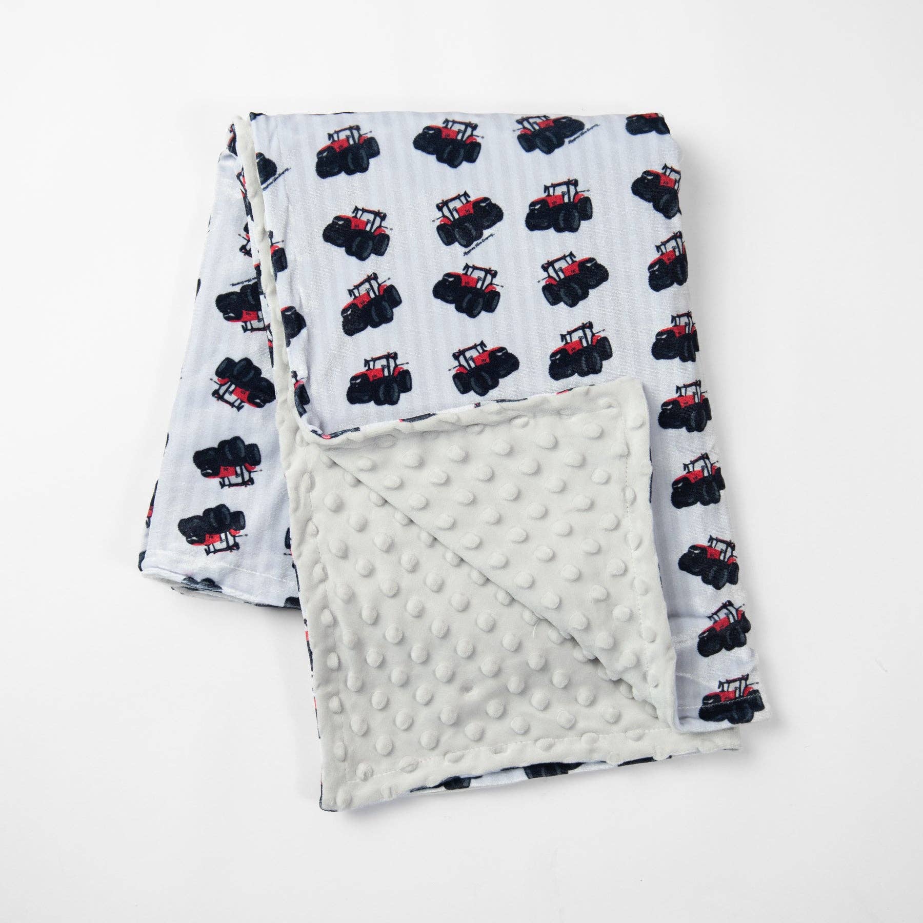 Big Red Tractor Minky Baby Blanket